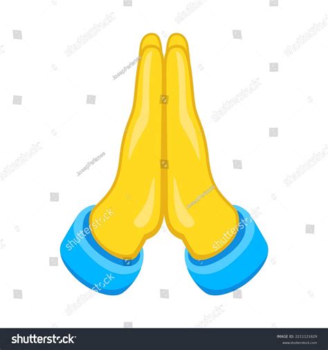 Praying Hands Sign Emoji Icon Illustration Stock Vector (Royalty Free ...