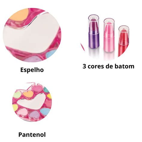 Paleta De Sombras E Batom Teen Lover Fenzza