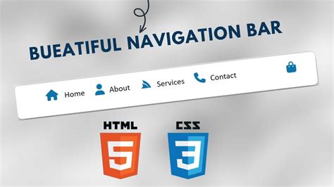 How To Create Navigation Bar Using Html And Css Youtube