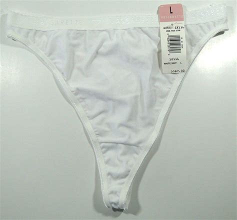 Vintage Vassarette Satin Signature Waist Thongs Panti Gem