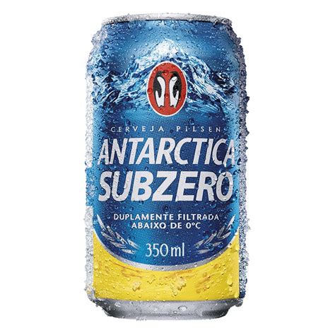 Cerveja Antarctica Sub Zero Lata Gelada 350ml Super Marajá