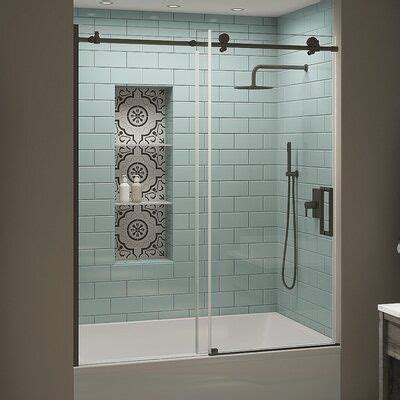 Aston Coraline Xl W X H Single Sliding Frameless Tub Door