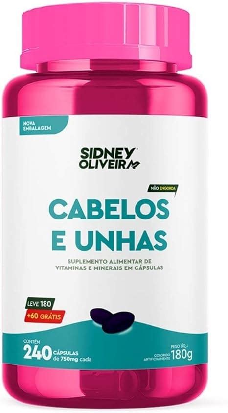 CABELOS E UNHAS SIDNEY OLIVEIRA 240 CÁPSULAS Amazon br