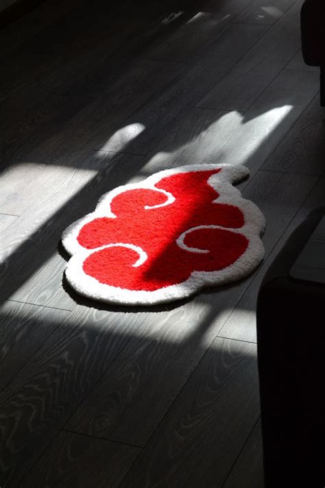 Akatsuki Naruto Handmade Custom Tufted Rug