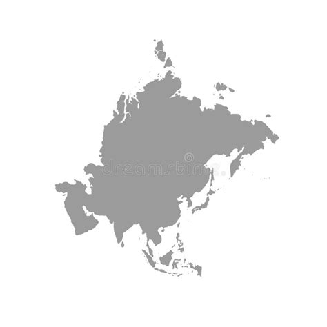 Asia Gray Map