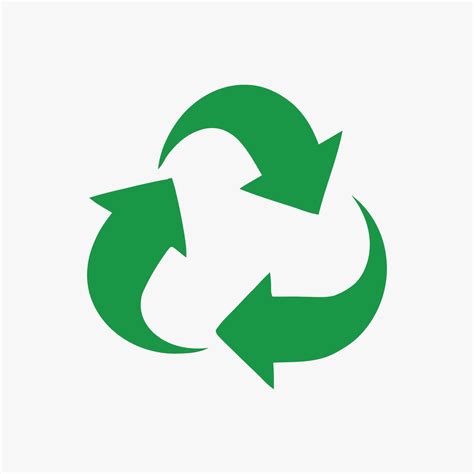 Universal Recycling Symbol Green Arrows Circular Flow for Eco-Friendly