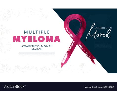 March Multiple Myeloma Awareness Month Banner Vector Image