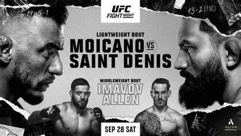 UFC Paris Renato Moicano vs Benoît Saint Denis la carte complète