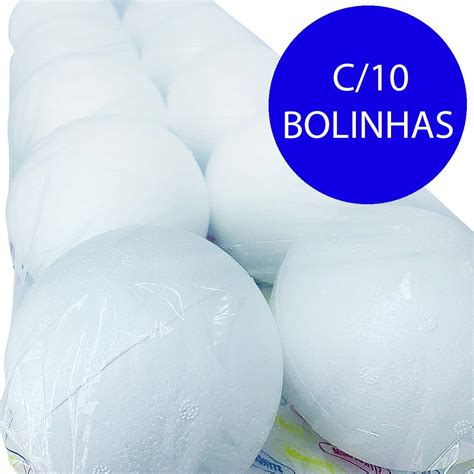 Bola Bolinha Em Isopor 10cm 100mm Pacote 10 Unidades Livraria