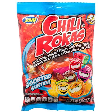 Jovy Chili Rokas Assorted Flavor Mexican Candy 1 X 6 Oz Bag