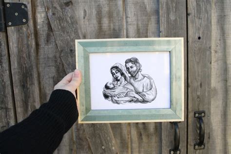 Holy Family // Catholic Art Print, 5x7 - Etsy