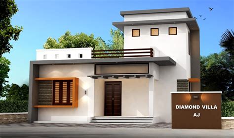 Sq Ft Bhk Contemporary Style Single Storey House And Free Plan