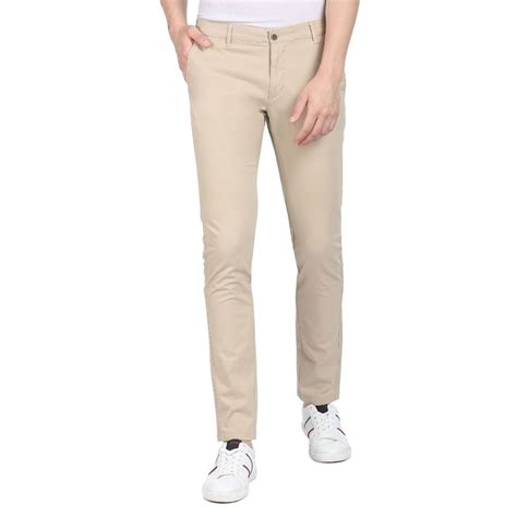 Buy U S POLO ASSN Men Beige Austin Trim Fit Solid Casual Trouser Online