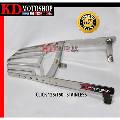 Honda Click Stainless Dc Monorack Bracket Shopee Philippines