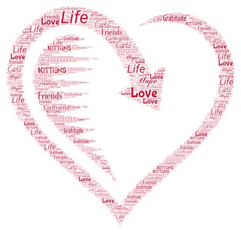 Love Word Art Heart