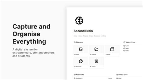 Notion Templates For Building A Second Brain