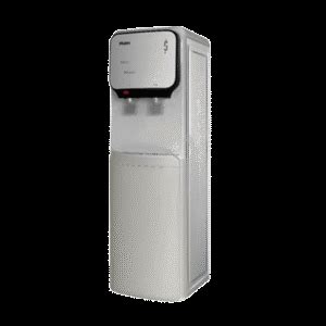 Haier Hot Cold Water Dispenser W Refrigerator Free Cup Holder Silver Overheat Protection