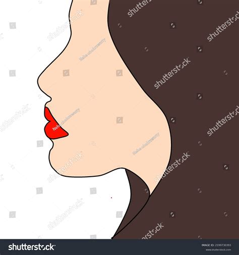 Side Profile Brown Hair Woman Stock Illustration 2199730393 | Shutterstock