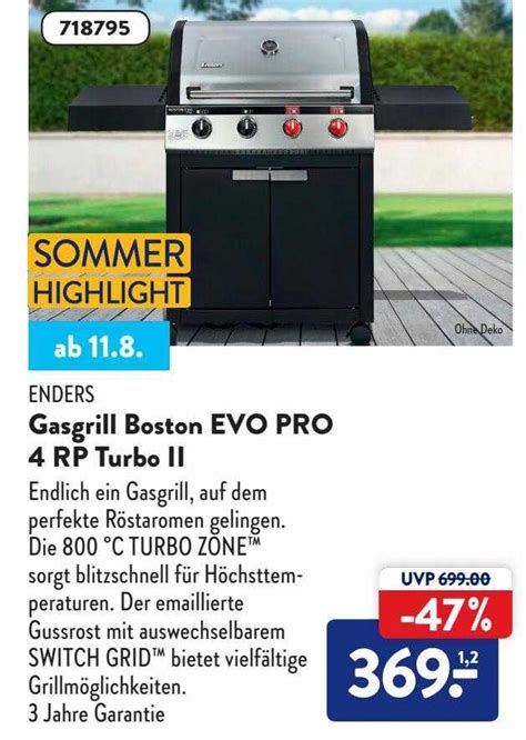 Enders Gasgrill Boston Evo Pro 4 Rp Turbo II Angebot bei ALDI SÜD