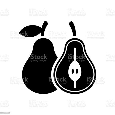 Pear Fruit Icon Vector Design Template Simple And Modern Stock