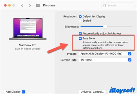 True Tone: Make Images on Display Appear More Natural