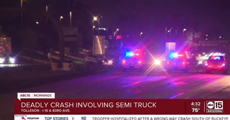 One Dead After Crash Involving Semi Truck On I 10 In West Valley