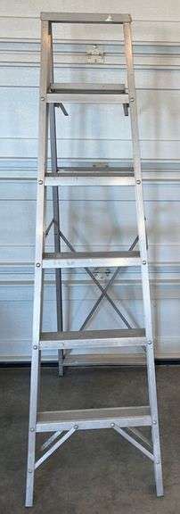 Six Foot Aluminum Step Ladder Sherwood Auctions