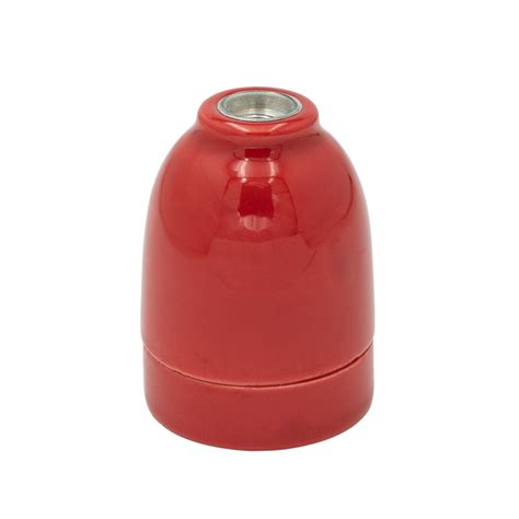 Keruida Retro Style Ceramic Red Color E27 Lamp Holder For Lighting Products Lamp Holder And