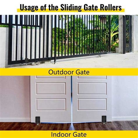 Vevor Gate Roller Guide Sliding Gate Black Nylon Roller Coloring Zinc