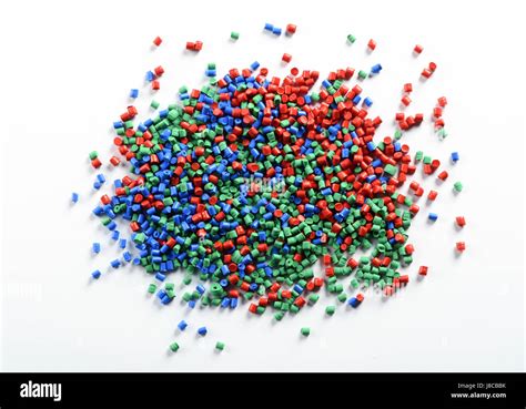 Heap Of Colorful Plastic Granules Or Pellets Made From Recycled Waste