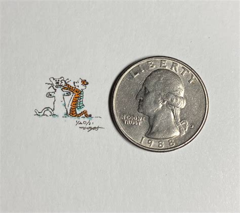 Micro Drawing I did of Hobbes making a SnowTiger. You can see me ...