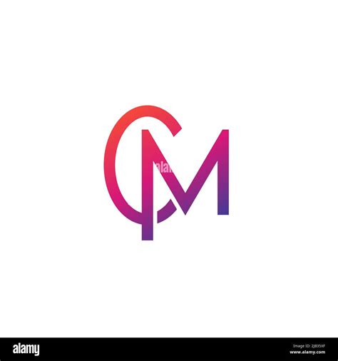 CM Letters Logo Design Monogram On White Stock Vector Image Art Alamy