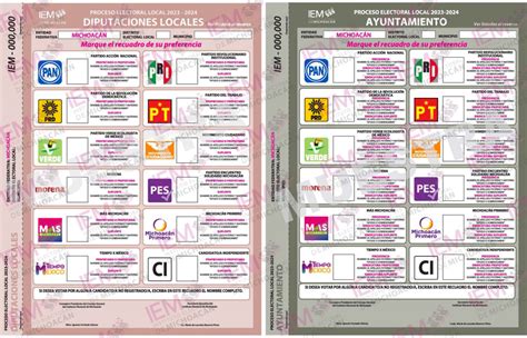 Aprueba IEM diseño de boletas para elecciones del 2 de junio en Michoacán