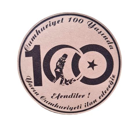 CUMHURİYETİN 100 YILI Deri PEÇ Arma Leather Patch Seyhan Askeri