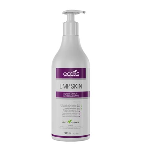 Loçao de Limpeza Demaquilante e Tonificante Limp Skin 300ml Eccos