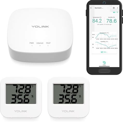 Amazon Yolink Smart Wireless Temperature Humidity Sensor Wide