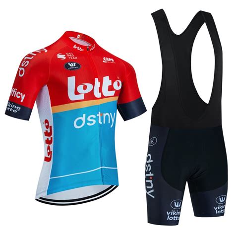 Ensemble cuissard vélo et maillot cyclisme équipe pro LOTTO Dstny 2023