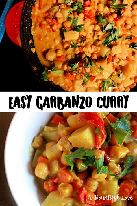 Easy Garbanzo Curry - A Bountiful Love