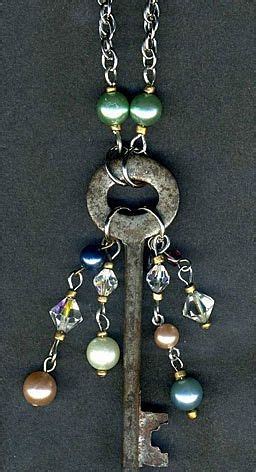 Antique Key Necklace Vintage Jewelry Repurposed Vintage Jewelry Art