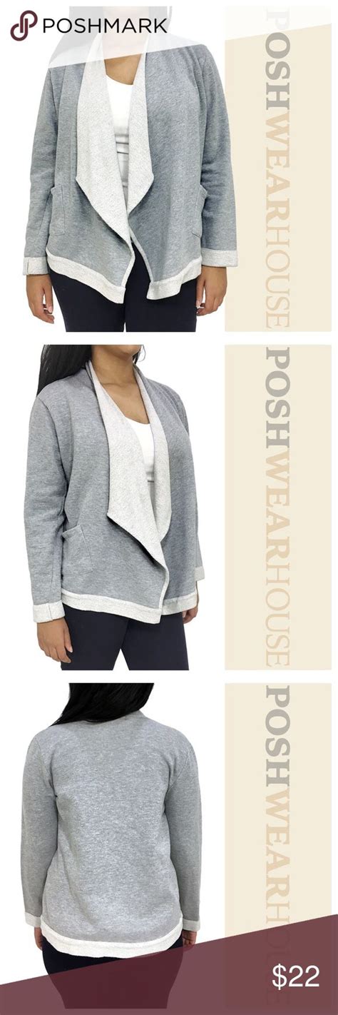 Heather Gray Knit Swing Blazer 2 In Stock 1 M 1l Clothes Design