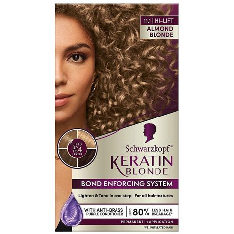 Schwarzkopf Keratin Blonde Hi Lift Permanent Color Almond Blonde Set Pack Of Walmart