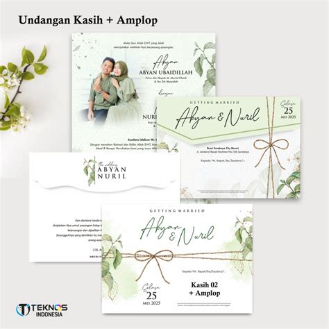 Jual Undangan Pernikahan Amplop Aesthetic Undangan Nikah Amplop Kasih