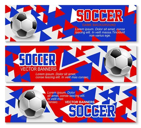 Vector Banners For Football Soccer Championship 13062419 Vector Art At