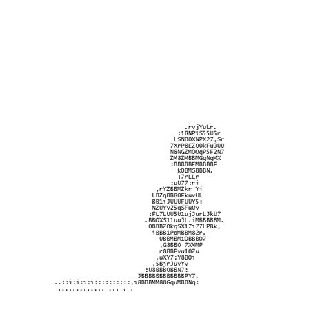 Animated ASCII art - a walking person