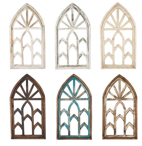 Mission Revival Gothic Architectural Farmhouse Window Wall Primitive