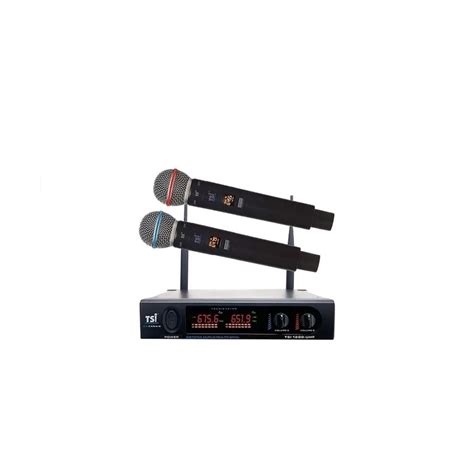 Sistema Microfone Sem Fio Digital Duplo Tsi Uhf Tsi Microfone