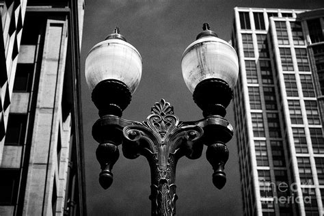 Double Ornate Chicago Street Lamp Chicago Illinois United States Of