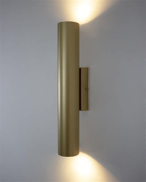 Lustre Arandela Tubo Tubular Dourado Fosco Iluminamundo