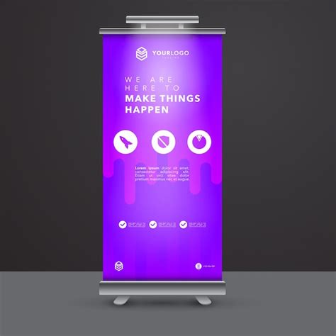 Modern Roll Up Banner Vector Gratis