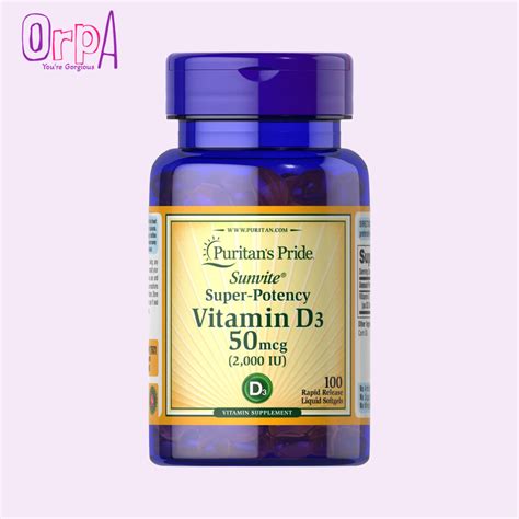 Puritan S Pride Vitamin D Mcg Iu Softgels Orpa